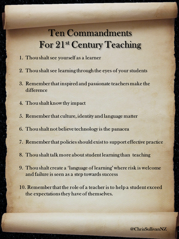 Teacher Commandments